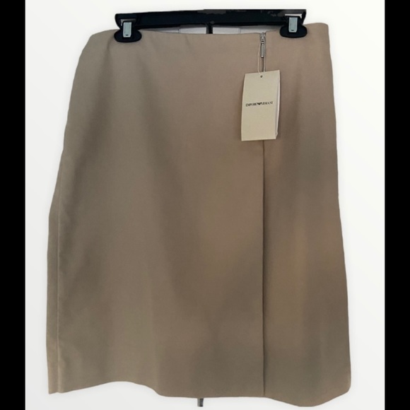 NWT Emporio Armani kaki skirt size 10 - Picture 1 of 5